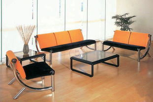 办公家具 公共坐椅 钢架 沙发 布艺 沙发 办公 沙发